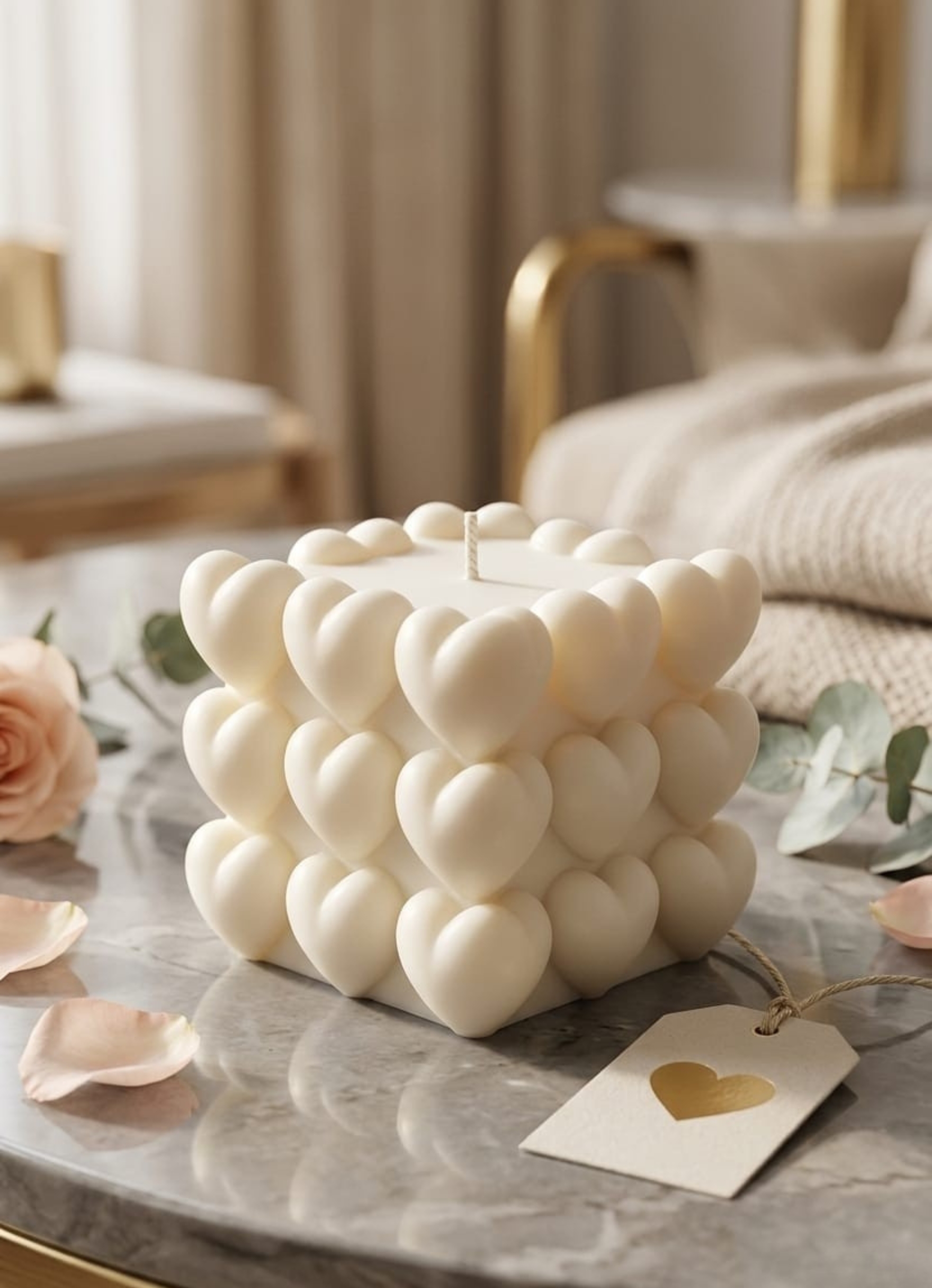 Heart Cube Candle