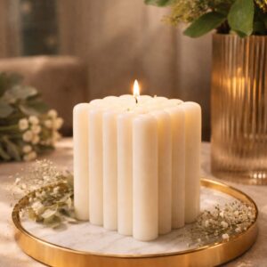 Fluted Pillar Candle