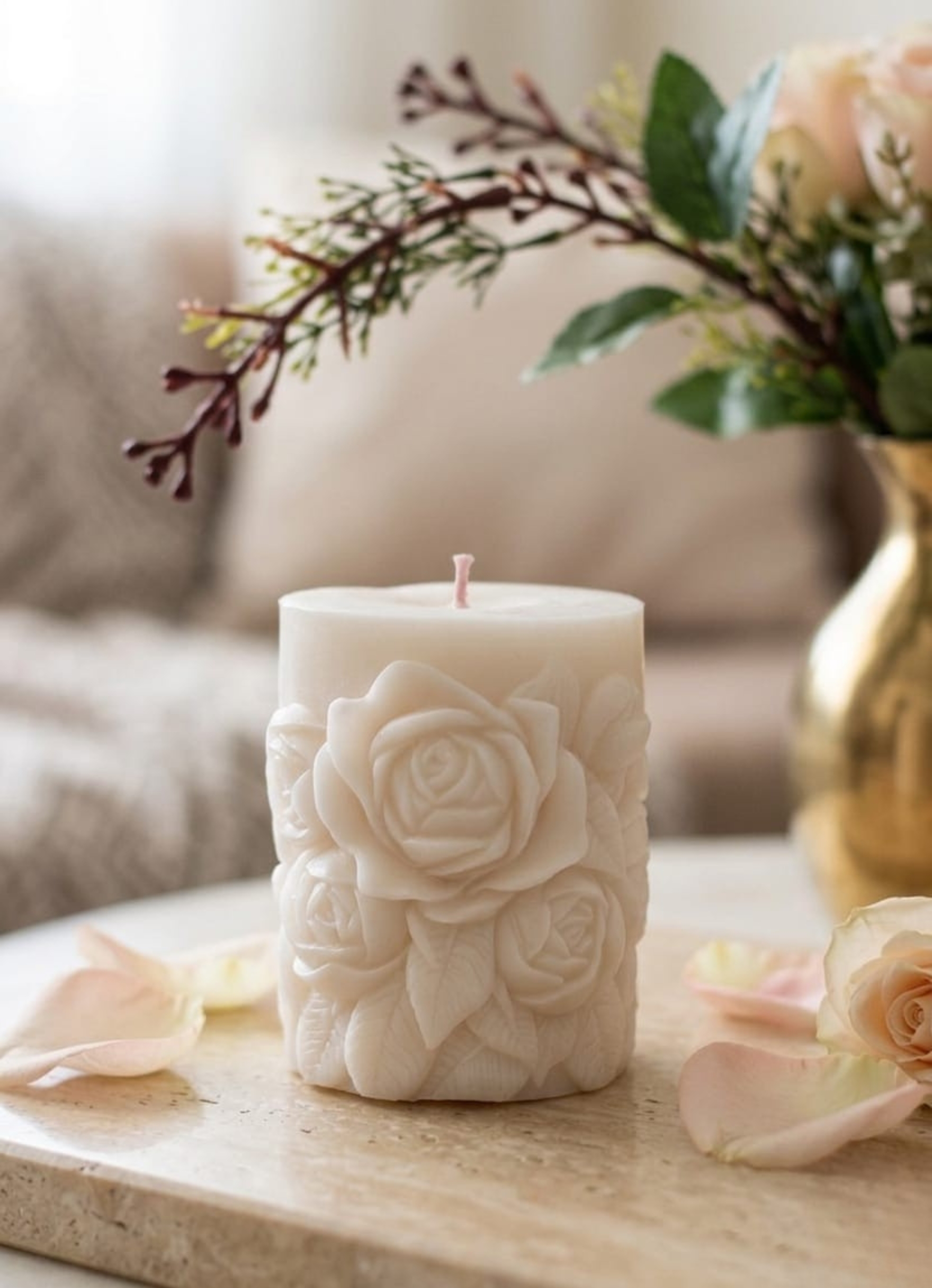 Rose Mould Candle