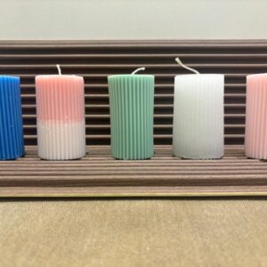Ribbed Pillar Candle